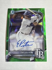 Emilien Pitre Bowman Chrome 2025 Green Lava Refractor /99 Auto