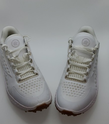 Under Armour Curry 1 Golf UA White/Gum Men Golf Waterproof Spikes 3027378-103 - Picture 12 of 15