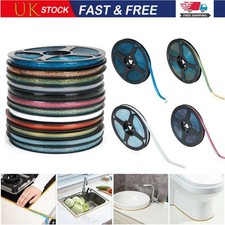 6M Self Adhesive PU Trim Sink Toilet Tile Edge Wall Corner Skirting Seal Strip