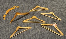 Pre-Owned Lot Of 14 Vintage Wooden Hangers Of Various Brands