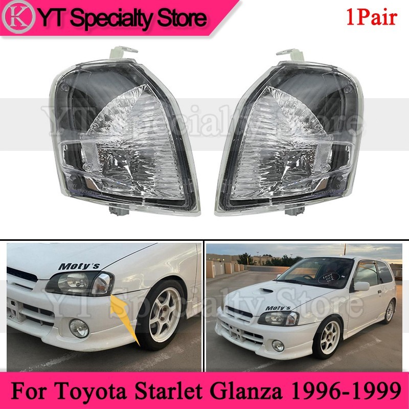 1Pair Front Corner Turn Signal Lamp Light For Toyota Starlet