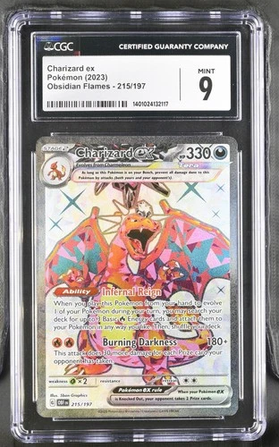 Charizard Ex Obsidian Flames Ultra Rare Holo CGC 9