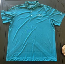 Nike Golf Dri-FIT Men's XL teal Polyester Short Sleeve Golf Polo Shirt Logo
