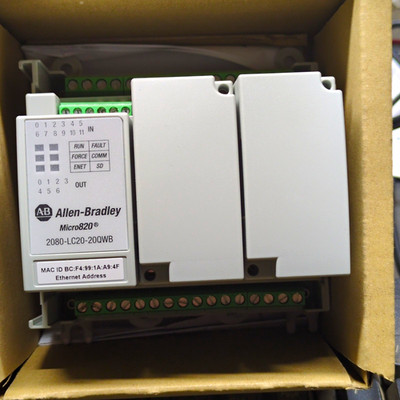 Allen Bradley 2080-LC20-20QWB Micro820 PLC Ethernet Series D New Open Box