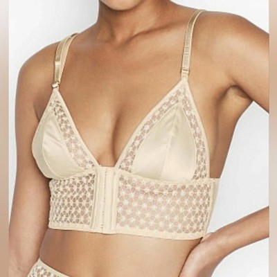 NWOT Victoria Secret Luxe Starburst Long Line Elegant Lace Bralette