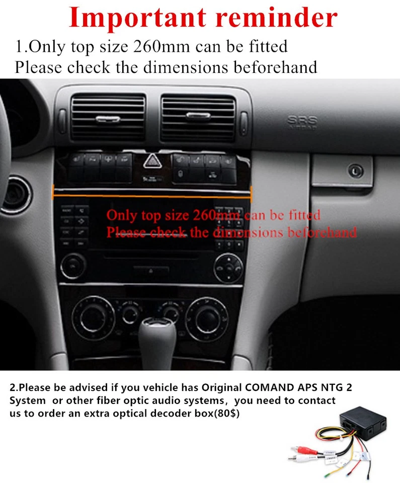 Rádio estéreo Android 7"" para Mercedes-Benz CLK C Class W209 W203 C180 C200 C220 - Imagem 2 de 4