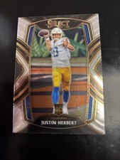 2020 Panini Select JUSTIN HERBERT Club Level Rookie Card RC #244 Chargers. rookie card picture