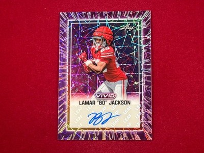 2025 LEAF VIVID LAMAR "BO" JACKSON BA-BJ1 LASER PURPLE AUTO 5/7 OSU BUCKEYES