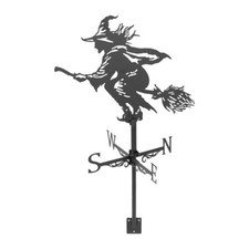 Witch Weather Vane Iron Wind Vane Wind Speed Spinner Vane Garden Yard Decor UK