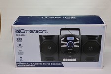Emerson EPB-4000 Portable Stereo System W/ CD Player , Cassette Boombox Radio