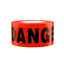 TopSoon Red Danger Tape Roll 3-Inch by 1000-Feet Non-Adhesive Caution Sharp