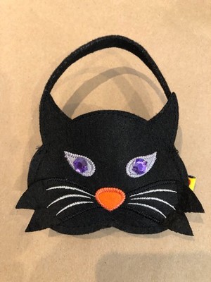 Build a Bear Cat With Rhinestone Eyes Trick or Treat Bag Wristie