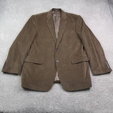 Saddlebred Blazer Mens 44R Brown Corduroy Single Vented Sport Coat Jacket