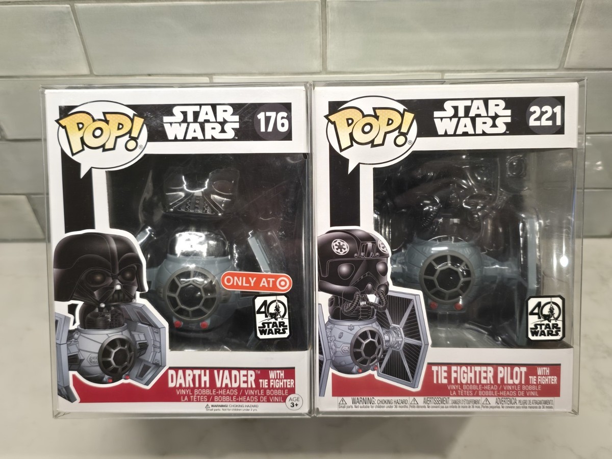Funko Pop! Star Wars 176 Darth Vader With Tie Fighter & 221 Tie