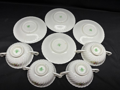 Minton "LORRAINE" England ~ #S-560 ~ Set of 4 ~ Cream Soup Bowls w/Saucers ~ 2" - Picture 8 of 9