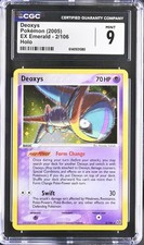 CGC 9 MINT Deoxys 2/106 EX Emerald Holo Pokemon Card on eBay