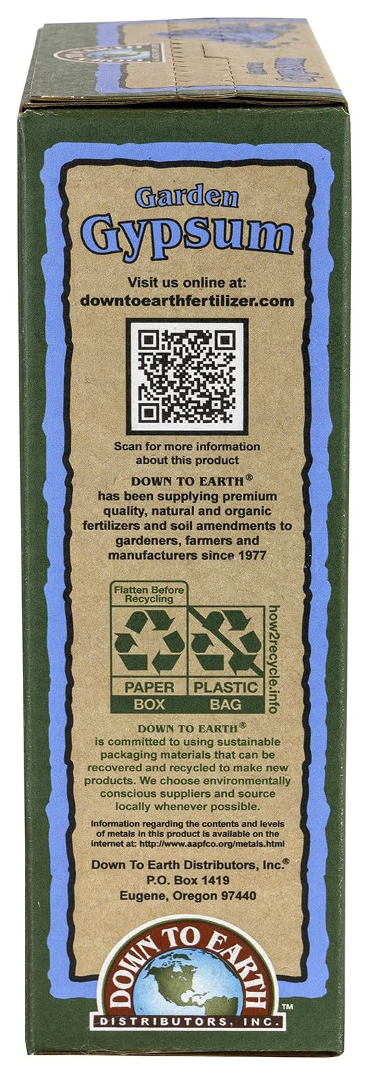Down to Earth Organic Garden Gypsum Calcium Sulfate, 5 lb