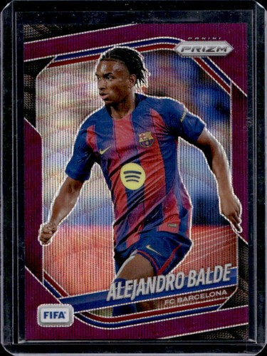 2025-26 Panini Prizm FIFA Alejandro Balde Purple Wave Prizm #/49 Barcelona