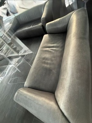 2x de sede ds 47 3 Sitzer Sofas Designklassiker Leder Anthrazit Bullenleder...
