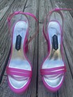 JESSICA RICH Neon Pink Satin High Heels Size 40 — photo 1