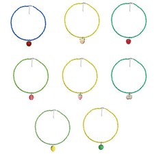 Colorful Bead Necklace Adjustable Length Neckchain for Women and Teen Girls