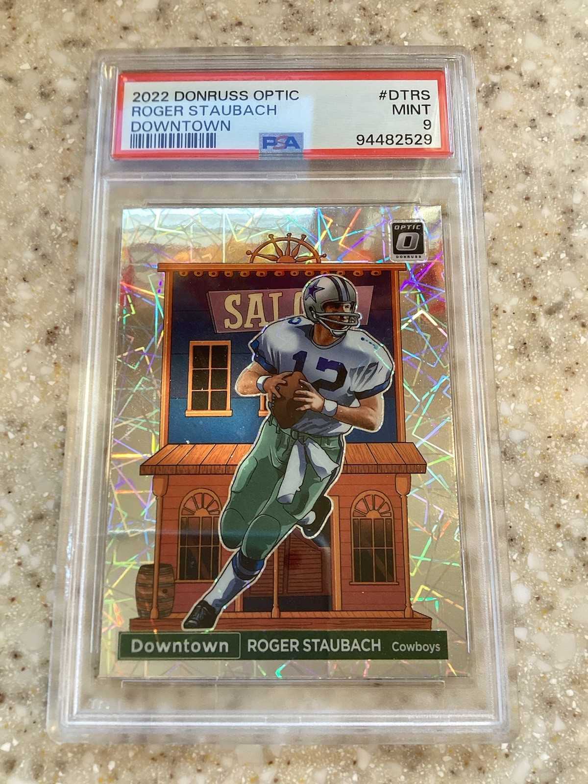 2022 Panini Donruss Optic Downtown Roger Staubach #DT-RS PSA9