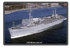 Navy Ship USS McKee (AS 41) Fridge / Tool Box Magnet