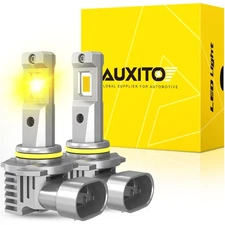AUXITO H10 9145 4500K Yellow 100W LED Fog Light Headlight Driving Bulbs Kit