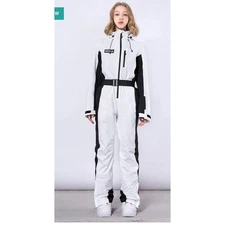 Women's RAWRWAR Chic Belt Suit One Piece-for Skiing, Snowboarding, Skating (L)