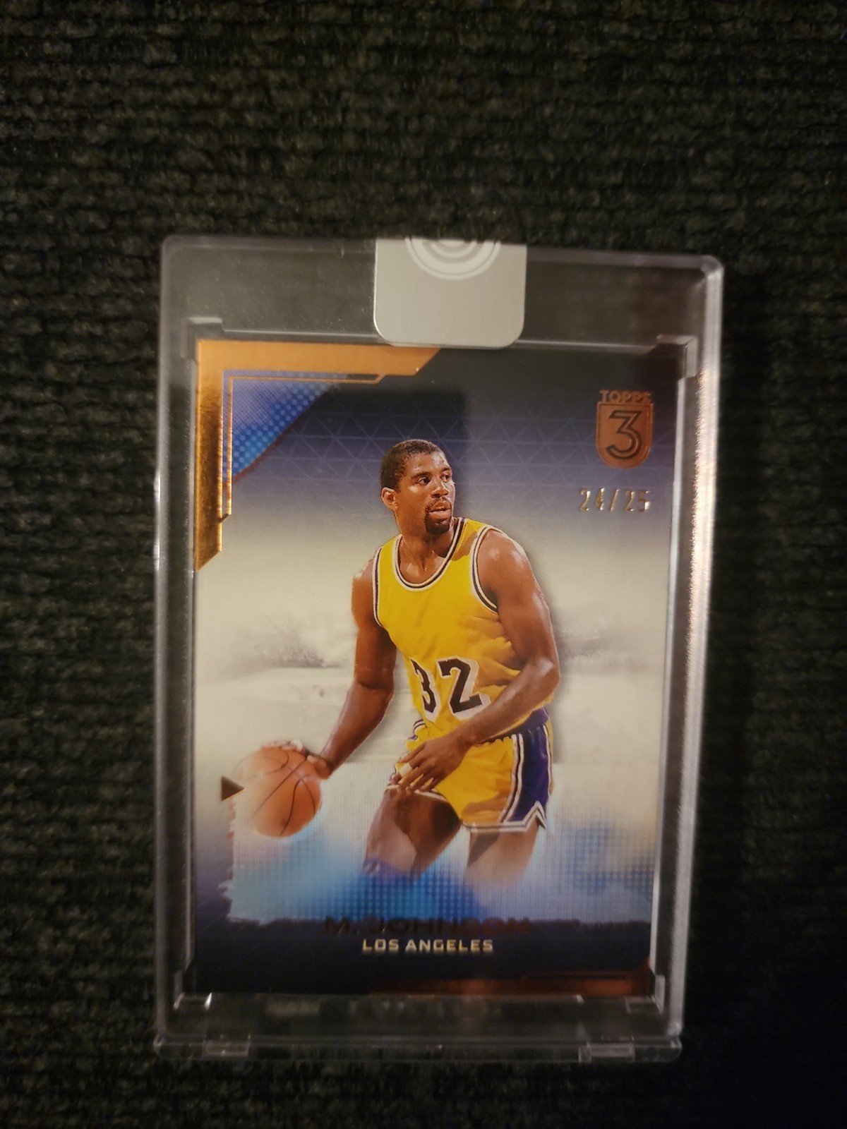 2023-24 Topps 3 Magic Johnson #34 Topps Three #24/25 Encased Lakers HOF 