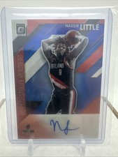 2019-20 Nassir Little AUTO JERSEY NUMBER #ed 9/25 Optic Signatures Series RC
