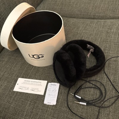 Brand New UGG Australia Shearling Earmuffs Black with UGG Retail Box and Tags