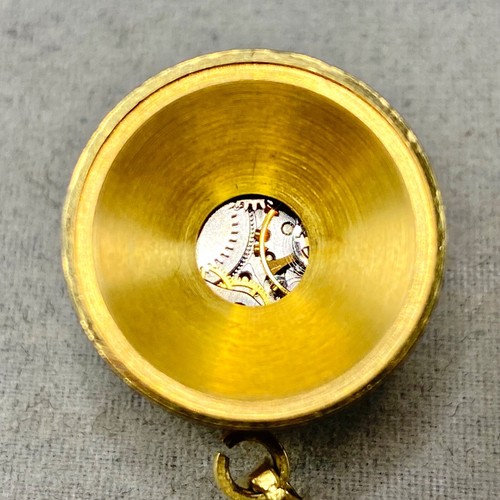 Vintage 1960's Heno Gold Tone Pendant Charm Watch Ticks MCM Mid Century Modern - Picture 17 of 19