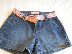 hemmed jean shorts