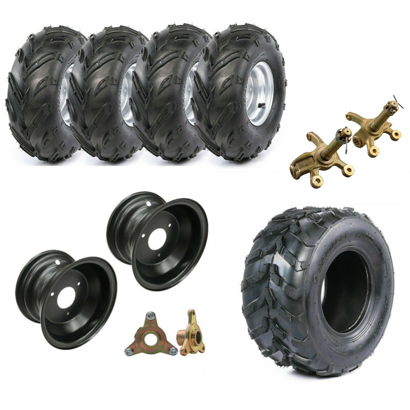 TDPRO Lot de 4 pneus 16 x 8-7 sans chambre à air avec jantes pour VTT, Go Kart UTV Quad Bike
