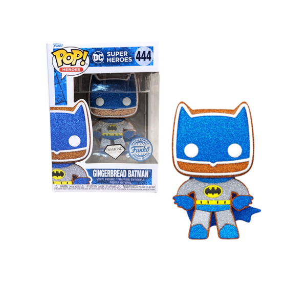 Funko Pop! Heroes -DC Super Heroes # 444 Gingerbread Batman Diamond Se ✔ Neu⚡️-image
