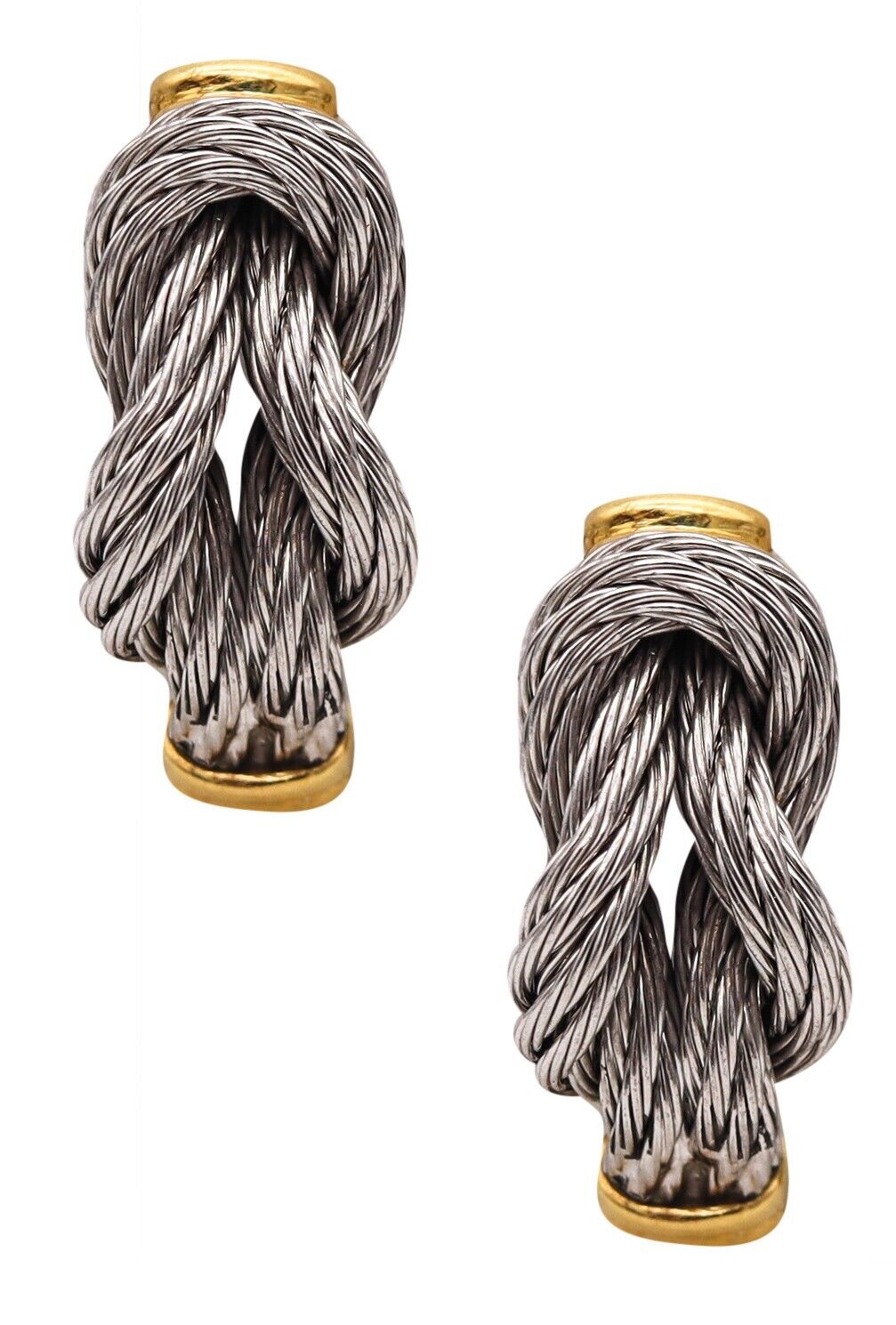 Fred of Paris Modern Hercules Knots Hoops Earring… - image 1