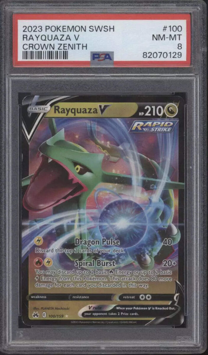 Rayquaza V Pokemon Sword & Shield Crown Zenith #100 PSA 8 | eBay