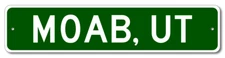 Moab, Utah Metal Wall Decor City Limit Sign - Aluminum