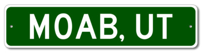 Moab, Utah Metal Wall Decor City Limit Sign - Aluminum