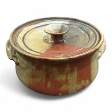 Signed WILLIAM BILL CREITZ Studio Art Pottery Ceramic Lidded Casserole Dish MINT