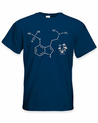 Psilocybin Chemical Formula Magic Mushrooms Herren T-Shirt - Psychedelic Festival