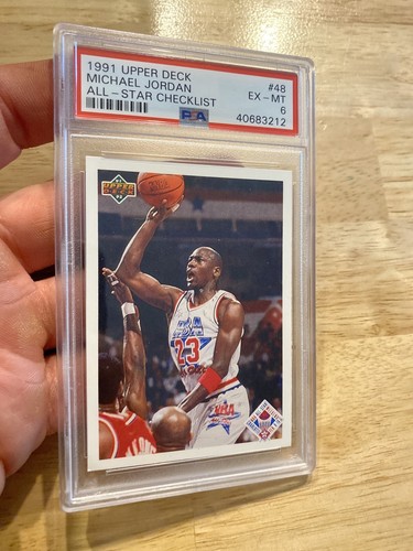 Michael Jordan PSA 6 Vintage Basketball MJ Card Upper Deck Chicago IL Bulls 1991