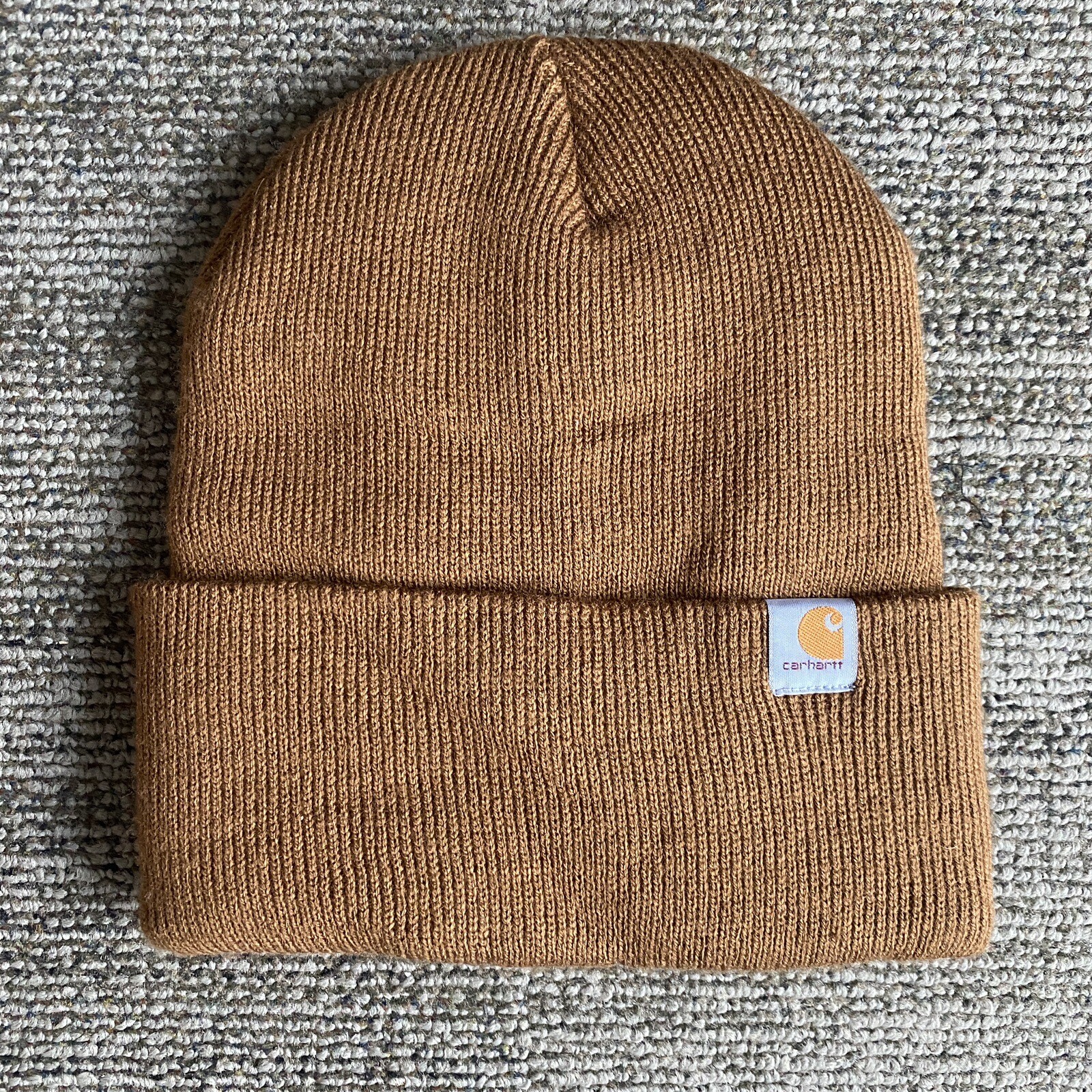 RARE Carhartt Men's Brown Acrylic Insulated Teller Winter Beanie image 2