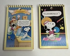 Vintage Plymouth Peanuts “FlashBeagle” & Word Processor Memo Pad Paper Notepad