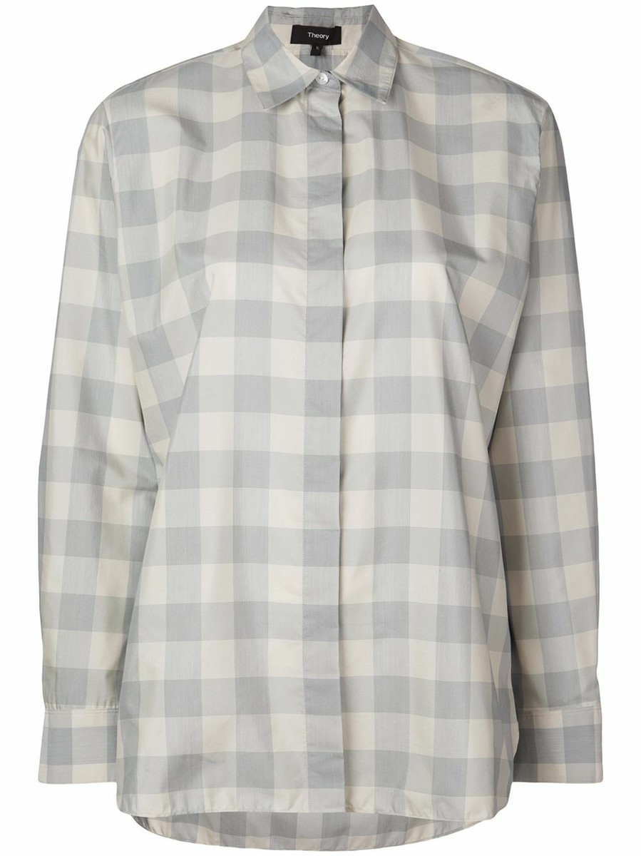 $345 NWT THEORY SzS CHECK CLASSIC LONG SLEEVE MENSWEAR SHIRT