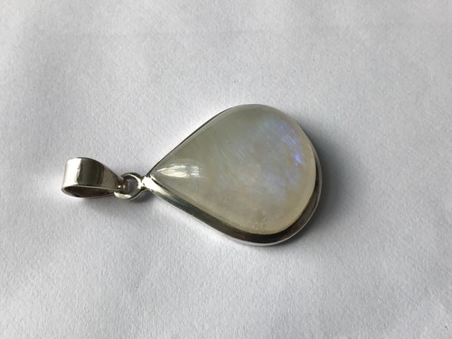 Moonstone Pendent 925 Sterling Silver Moonstone Teardrop Silver Pendent - 第 8/14 張圖片