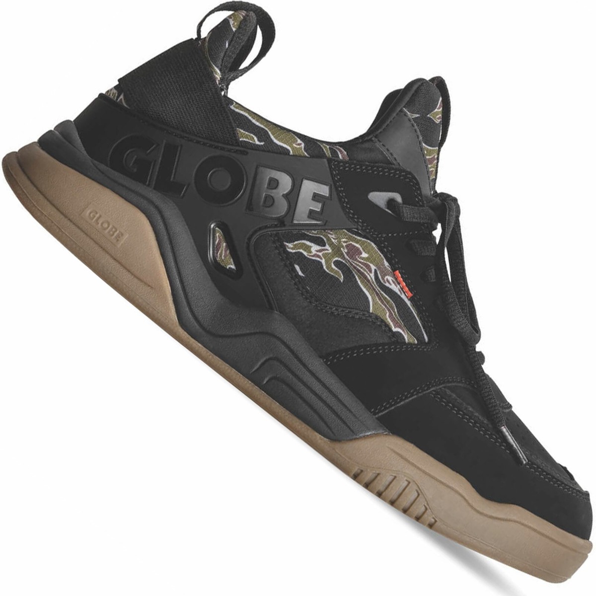 Globe Tilt Evo Herren-Skateschuhe Black/Tiger Camo Sneaker Schuhe