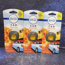 3 Ct Febreze Car Vent Clips Air Freshener Odor Eliminator, Hawaiian Aloha Scent