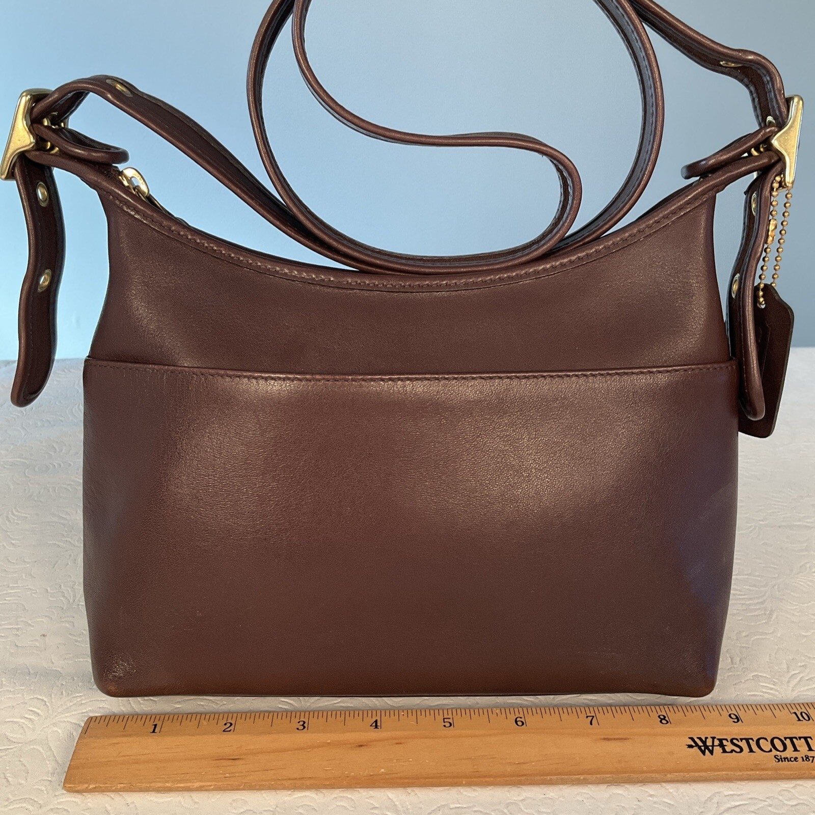 Vintage COACH 9136 Legacy Mahogany Brown Leather Hobo Crossbody Bag